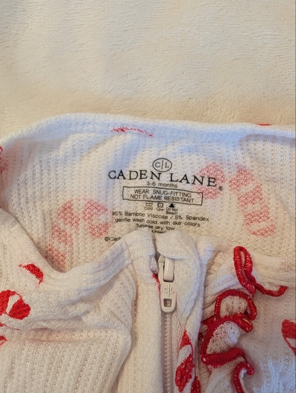 Waffle Ruffle-butt Footed Jammies - Picture 2 of 4